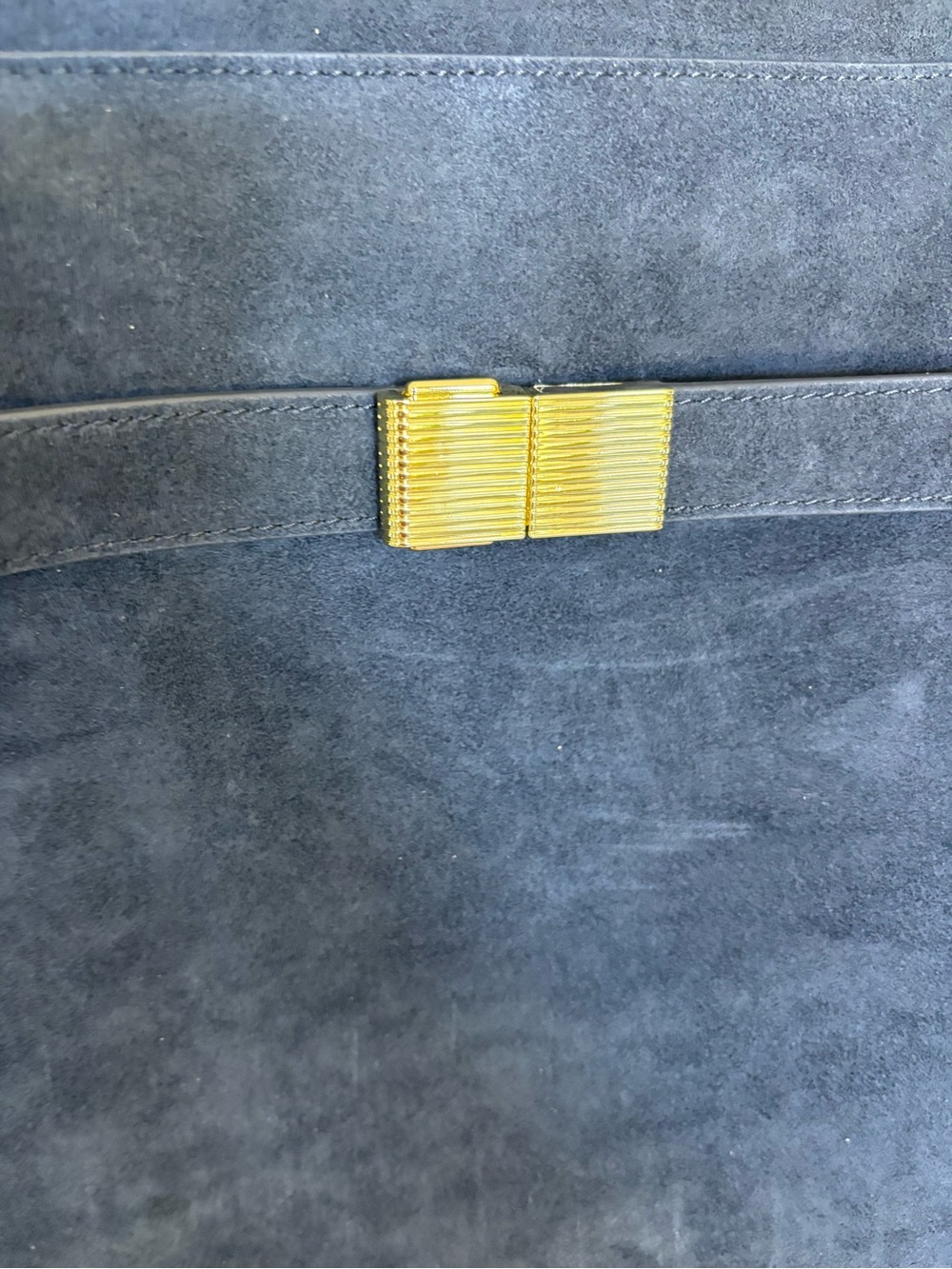 Amy Shehab Giant Navy Suede Tote Bag - Picture 3 of 14